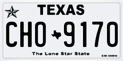 TX license plate CHO9170