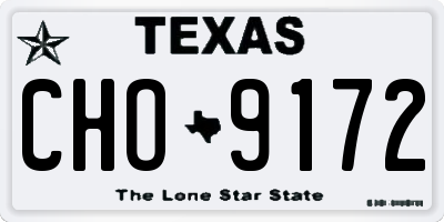 TX license plate CHO9172