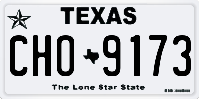 TX license plate CHO9173
