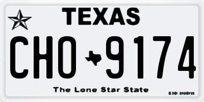 TX license plate CHO9174