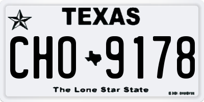 TX license plate CHO9178