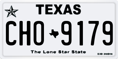 TX license plate CHO9179