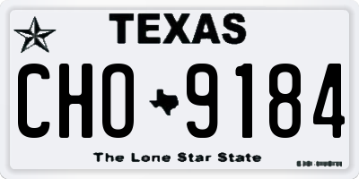 TX license plate CHO9184