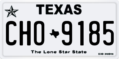 TX license plate CHO9185