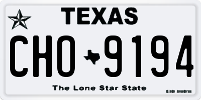 TX license plate CHO9194