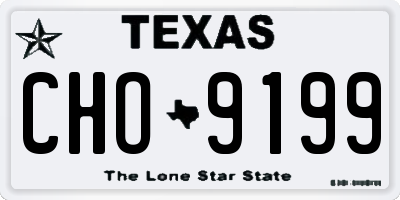 TX license plate CHO9199