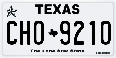 TX license plate CHO9210