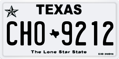 TX license plate CHO9212