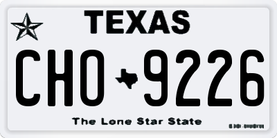 TX license plate CHO9226