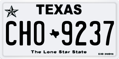 TX license plate CHO9237