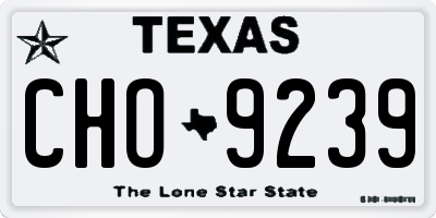 TX license plate CHO9239