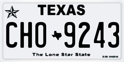 TX license plate CHO9243