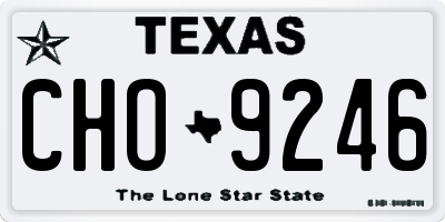 TX license plate CHO9246