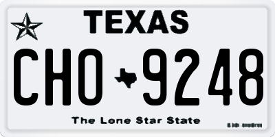 TX license plate CHO9248