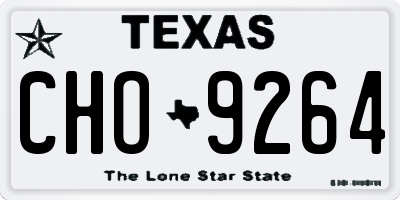 TX license plate CHO9264