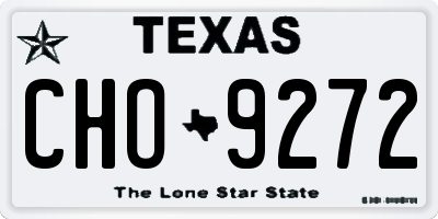 TX license plate CHO9272