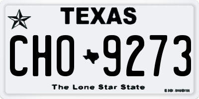 TX license plate CHO9273