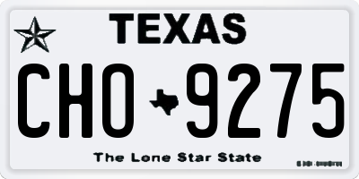 TX license plate CHO9275