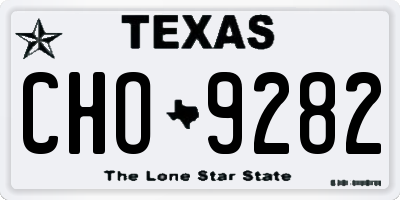 TX license plate CHO9282