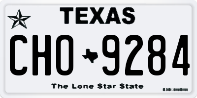 TX license plate CHO9284
