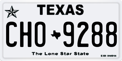 TX license plate CHO9288