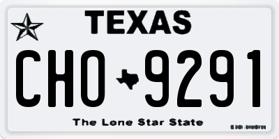 TX license plate CHO9291