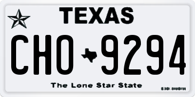 TX license plate CHO9294