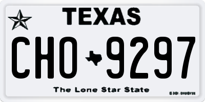 TX license plate CHO9297