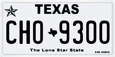 TX license plate CHO9300