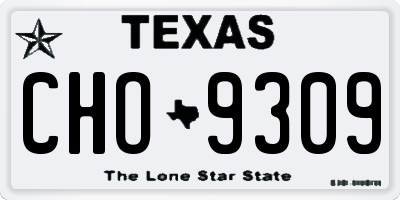TX license plate CHO9309