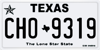 TX license plate CHO9319