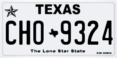 TX license plate CHO9324