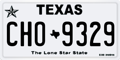 TX license plate CHO9329