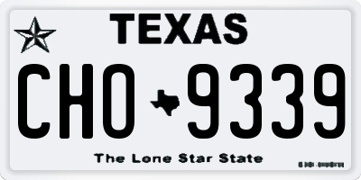 TX license plate CHO9339