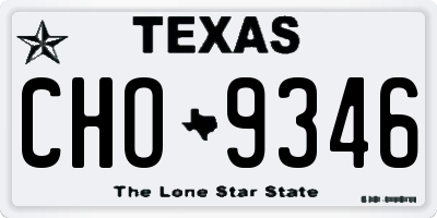 TX license plate CHO9346