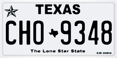 TX license plate CHO9348