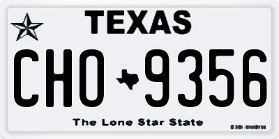 TX license plate CHO9356