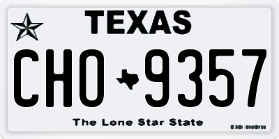 TX license plate CHO9357