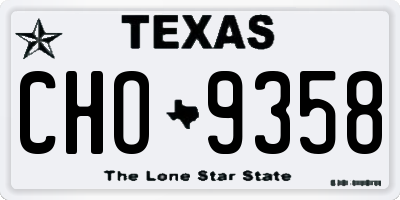 TX license plate CHO9358