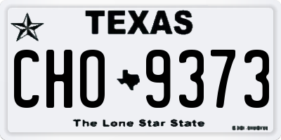 TX license plate CHO9373