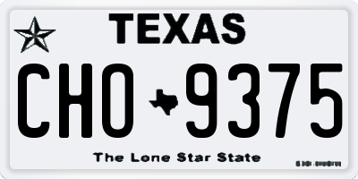 TX license plate CHO9375