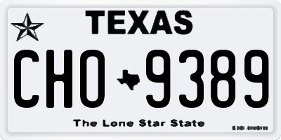 TX license plate CHO9389