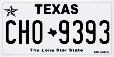 TX license plate CHO9393