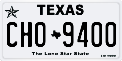 TX license plate CHO9400