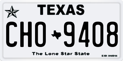 TX license plate CHO9408