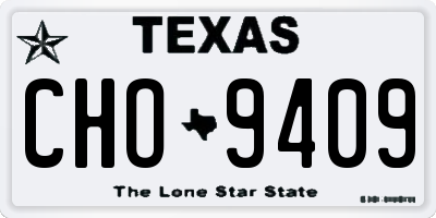 TX license plate CHO9409