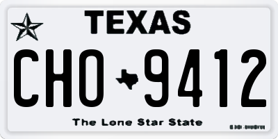 TX license plate CHO9412