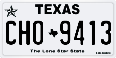 TX license plate CHO9413