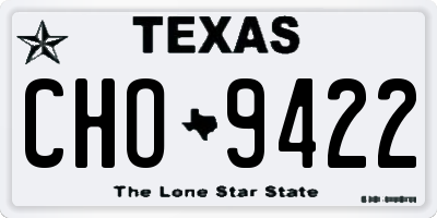 TX license plate CHO9422