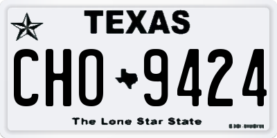 TX license plate CHO9424